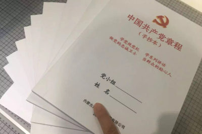 手抄党章
